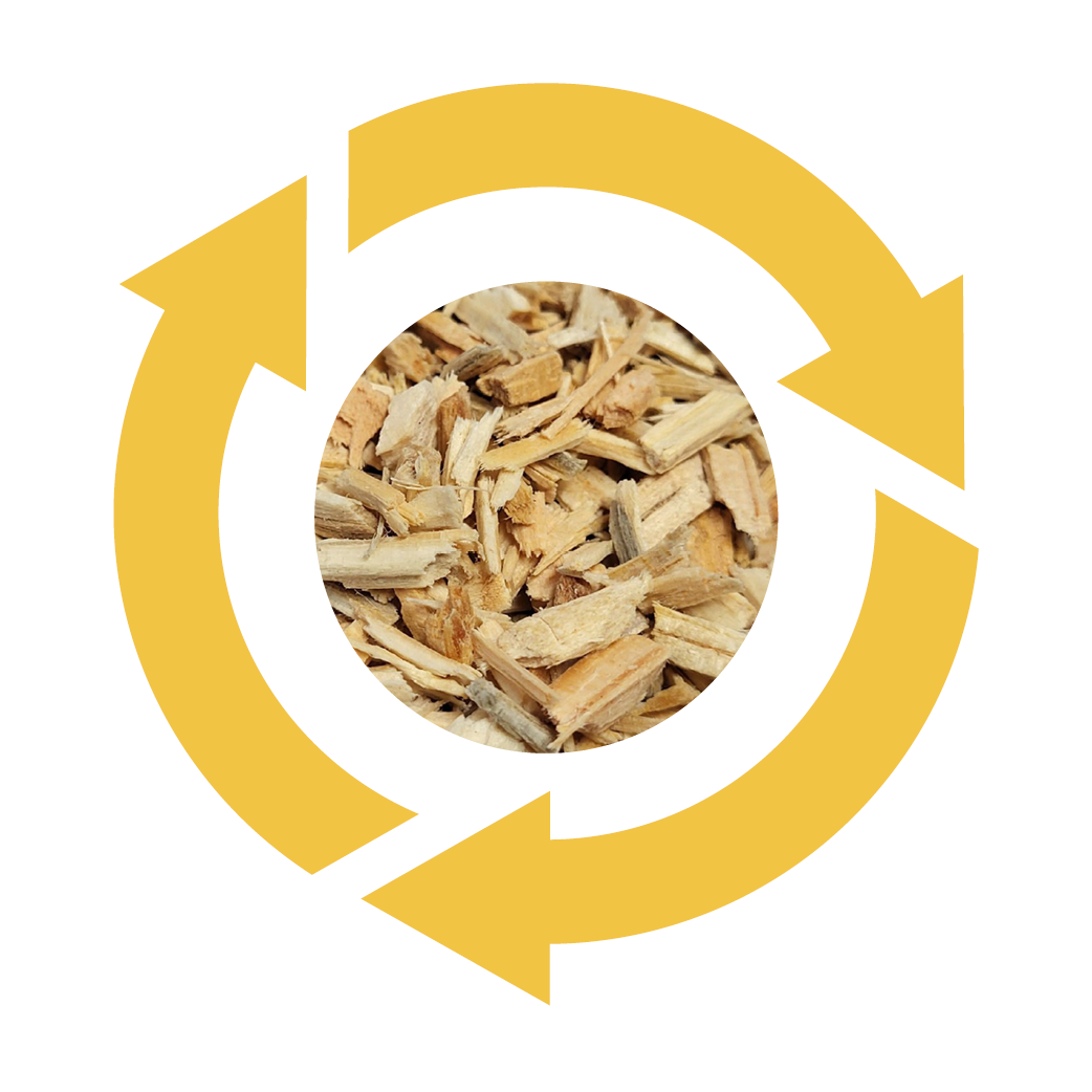 Plaquettes de bois du produit Paillisol teinte naturel